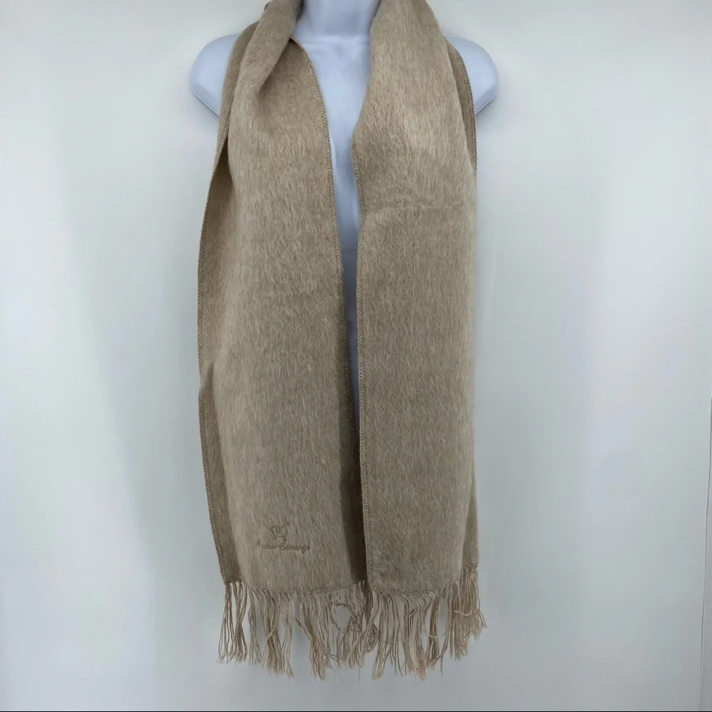 Alpaca Camaro Beige Scarf 74x9‎